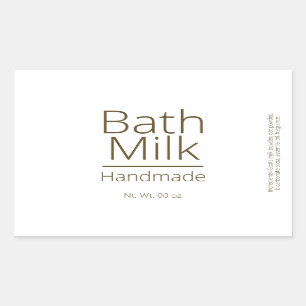 Sticker Rectangulaire Lait de bain simple et sophistiqué Hobby d'affaire