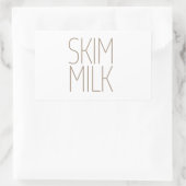 Sticker Rectangulaire Lait écrémé bronzé élégant (Sac)