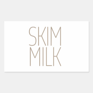 Sticker Rectangulaire Lait écrémé bronzé élégant
