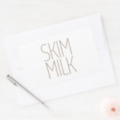 Sticker Rectangulaire Lait écrémé bronzé élégant (Enveloppe)