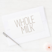 Sticker Rectangulaire Lait entier bronzé élégant (Enveloppe)