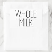Sticker Rectangulaire Lait entier lisse (Sac)