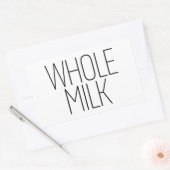 Sticker Rectangulaire Lait entier lisse (Enveloppe)