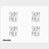 Sticker Rectangulaire Lait fin (Feuille)