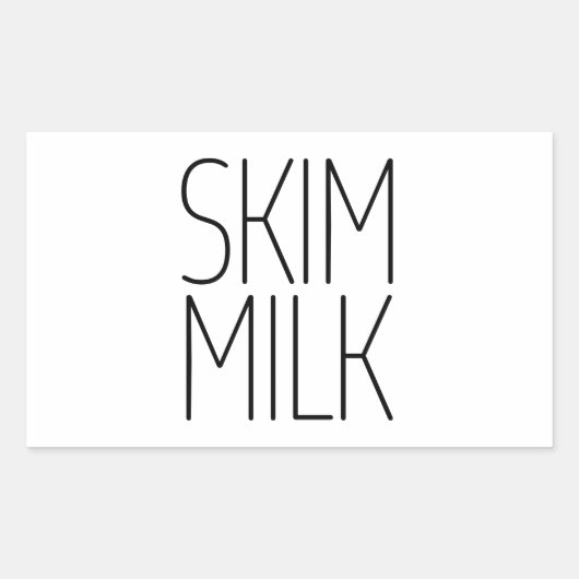 Sticker Rectangulaire Lait fin (Devant)