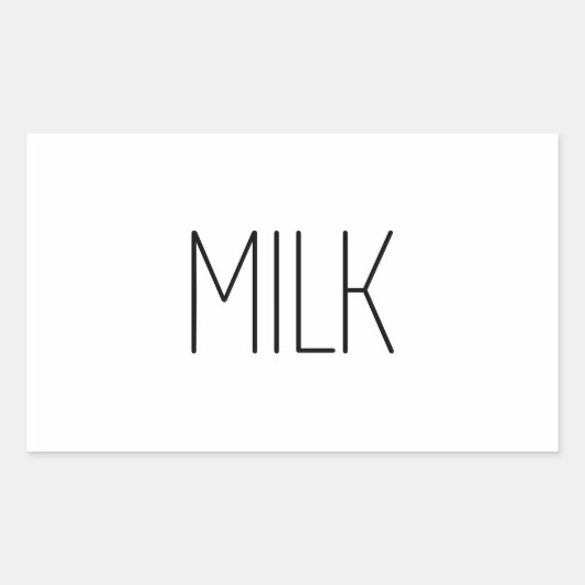 Sticker Rectangulaire Lait lisse (Devant)