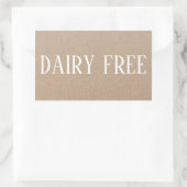 Sticker Rectangulaire Lait sans allergie Safe culinaire (Sac)