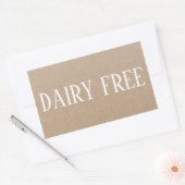 Sticker Rectangulaire Lait sans allergie Safe culinaire (Enveloppe)