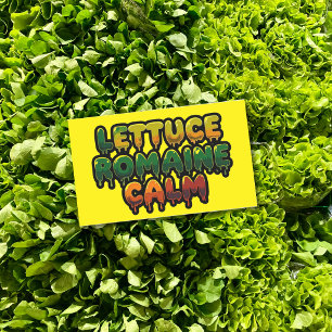 Sticker Rectangulaire Laitue Romaine Calme Art Texte qui Dégouline