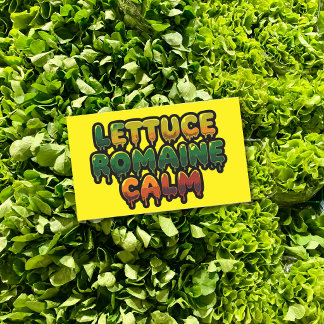 Sticker Rectangulaire Laitue Romaine Calme Art Texte qui Dégouline