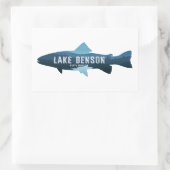 Sticker Rectangulaire Lake Benson North Carolina Fish (Sac)