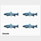 Sticker Rectangulaire Lake Brandt North Carolina Fish (Feuille)