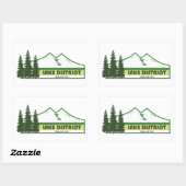 Sticker Rectangulaire Lake District National Park Green Stripes (Feuille)