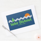Sticker Rectangulaire Lake District National Park Retro (Enveloppe)