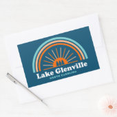 Sticker Rectangulaire Lake Glenville North Carolina Rainbow (Enveloppe)