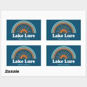 Sticker Rectangulaire Lake Lure North Carolina Rainbow (Feuille)