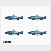 Sticker Rectangulaire Lake Murray South Carolina Fish (Feuille)