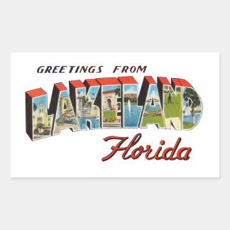 Sticker Rectangulaire Lakeland Floride