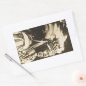 Sticker Rectangulaire Lakota Sioux Chief White Swan (Enveloppe)