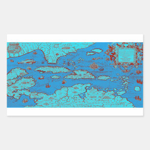 Sticker Rectangulaire L'Amérique Centrale ("Amérique Occidentalis ")