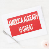 Sticker Rectangulaire L'Amérique est déjà grande (Enveloppe)