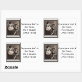 Sticker Rectangulaire L'amitié n'est pas une grande chose (Feuille)