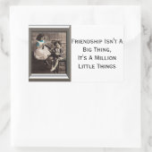 Sticker Rectangulaire L'amitié n'est pas une grande chose (Sac)