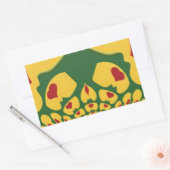 Sticker Rectangulaire L'amour à Rasta Couleurs : Coeurs de reggae (Enveloppe)