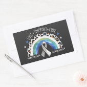 Sticker Rectangulaire L'amour de la sensibilisation à la maladie de Park (Enveloppe)