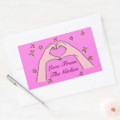 Sticker Rectangulaire L'Amour De L'Autocollant Filles (Enveloppe)