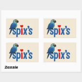 Sticker Rectangulaire L'Amour de Spix (Feuille)