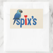 Sticker Rectangulaire L'Amour de Spix (Sac)