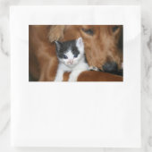 Sticker Rectangulaire L'amour des chiots (Sac)