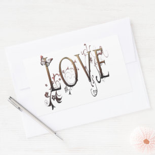 Sticker Rectangulaire L'amour d'or