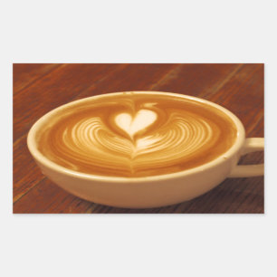 Sticker Rectangulaire L'amour du café d'art