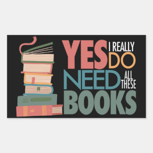 Sticker Rectangulaire L'amour du livre et la lecture