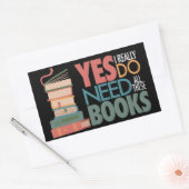 Sticker Rectangulaire L'amour du livre et la lecture (Enveloppe)