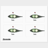 Sticker Rectangulaire L'amour du paon (Feuille)