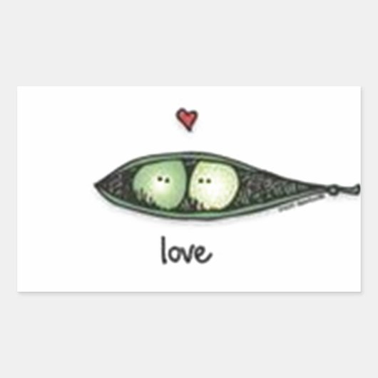 Sticker Rectangulaire L'amour du paon (Devant)