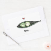 Sticker Rectangulaire L'amour du paon (Enveloppe)