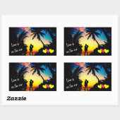 Sticker Rectangulaire L'amour est dans l'air (Feuille)