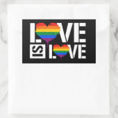 Sticker Rectangulaire L'amour est l'amour (Sac)