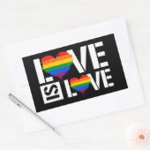 Sticker Rectangulaire L'amour est l'amour (Enveloppe)
