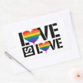 Sticker Rectangulaire L'amour est l'amour (Enveloppe)