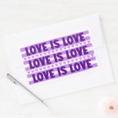 Sticker Rectangulaire L'amour est l'amour dans le violet (Enveloppe)