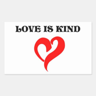STICKER RECTANGULAIRE "L'AMOUR EST UNE SORTE DE COEUR"