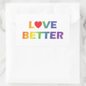 Sticker Rectangulaire L'amour mieux (Sac)