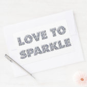 Sticker Rectangulaire L'Amour Pour Étinceler (Enveloppe)