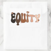 Sticker Rectangulaire L'amour pour la paix et l'équité (Sac)