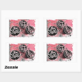 Sticker Rectangulaire L'amour pue (Feuille)